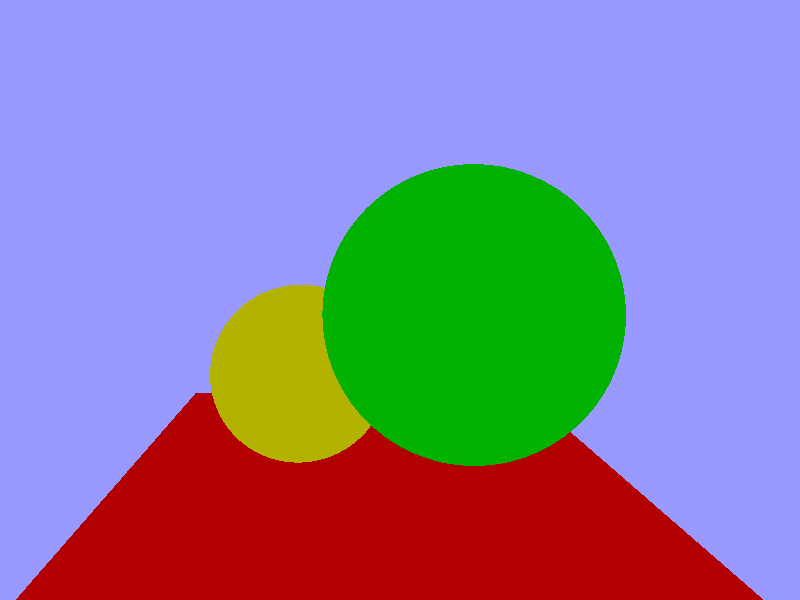 Raytraced Results from Version 1